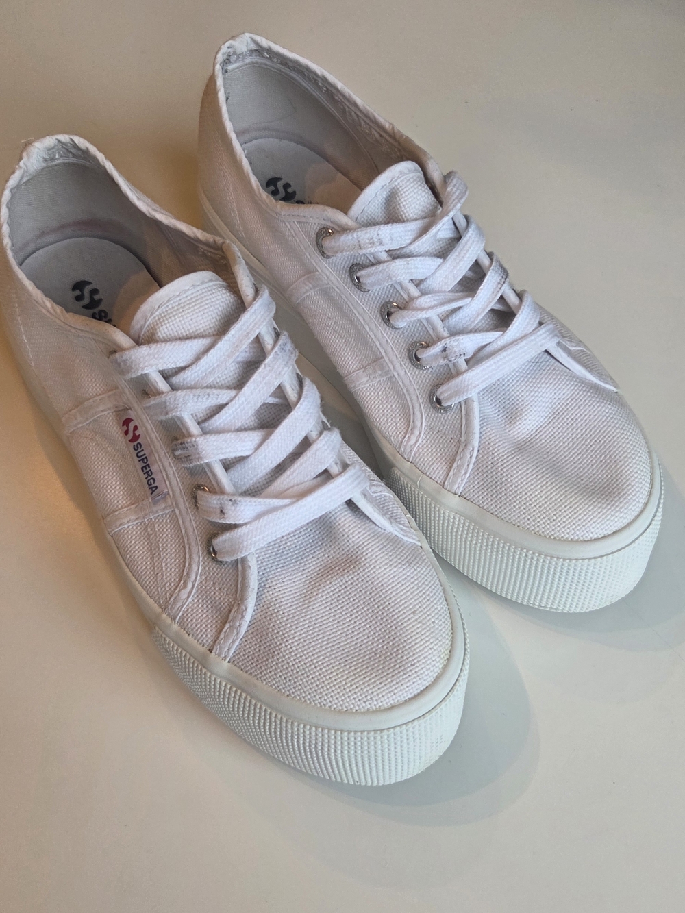 Superga Men's Classic White Canvas Sneakers